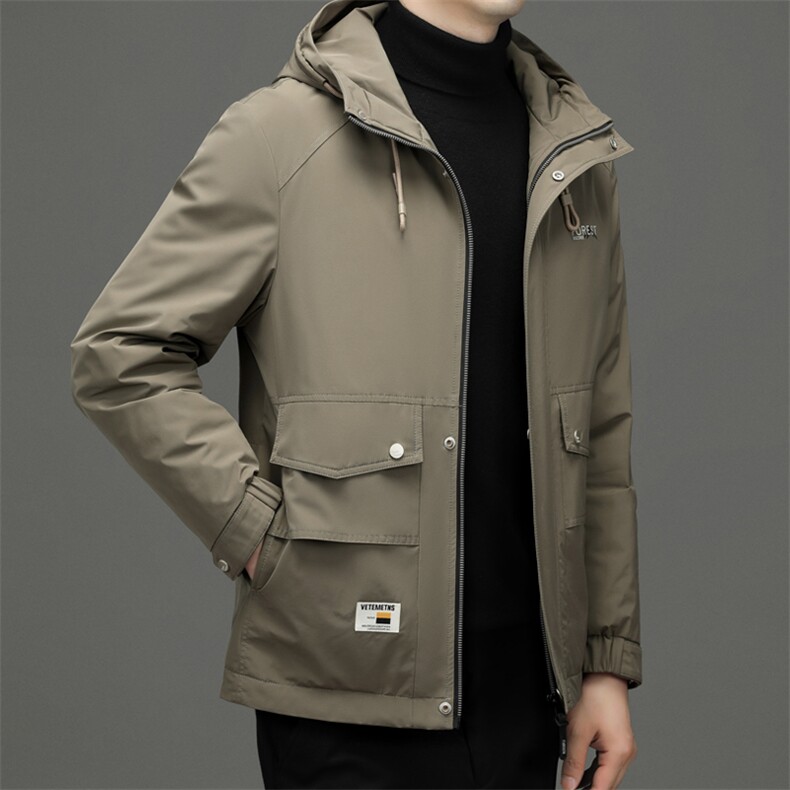 CD8807钱塘2020-2秋冬新款中年男士休闲羽绒服连帽百搭外套P245,男装羽绒服,钱塘207-2