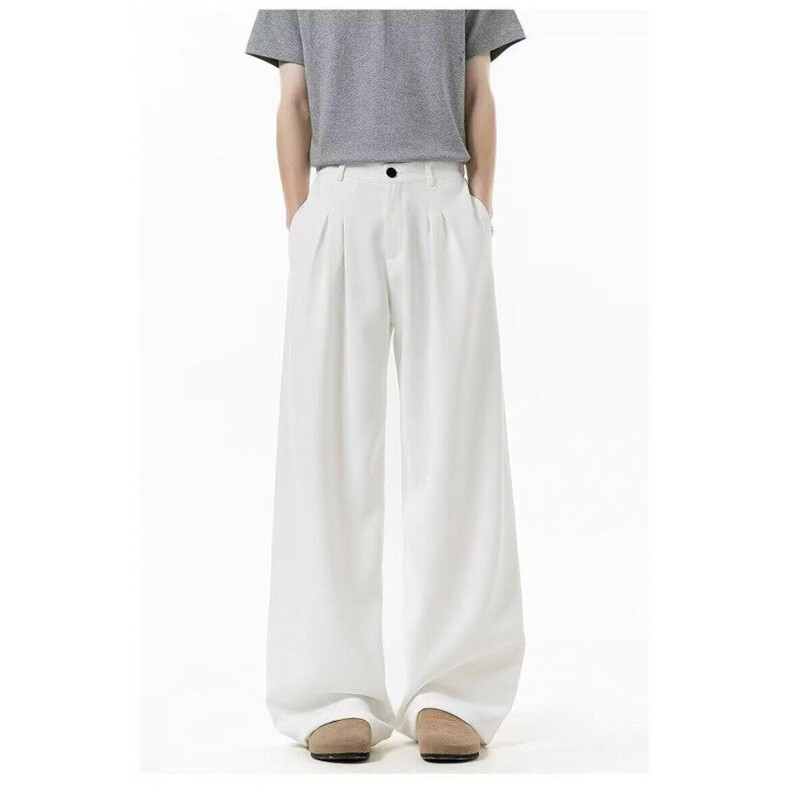 阔腿裤子男女夏季薄款大码胖高腰直筒拖地裤垂感西装裤KAS90，男装西服套装，星座1116A（原606A-3）