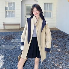 连帽风衣女中长款2026春季新款女装春秋外套2C227/3311/P185K298，女装风衣，2C227