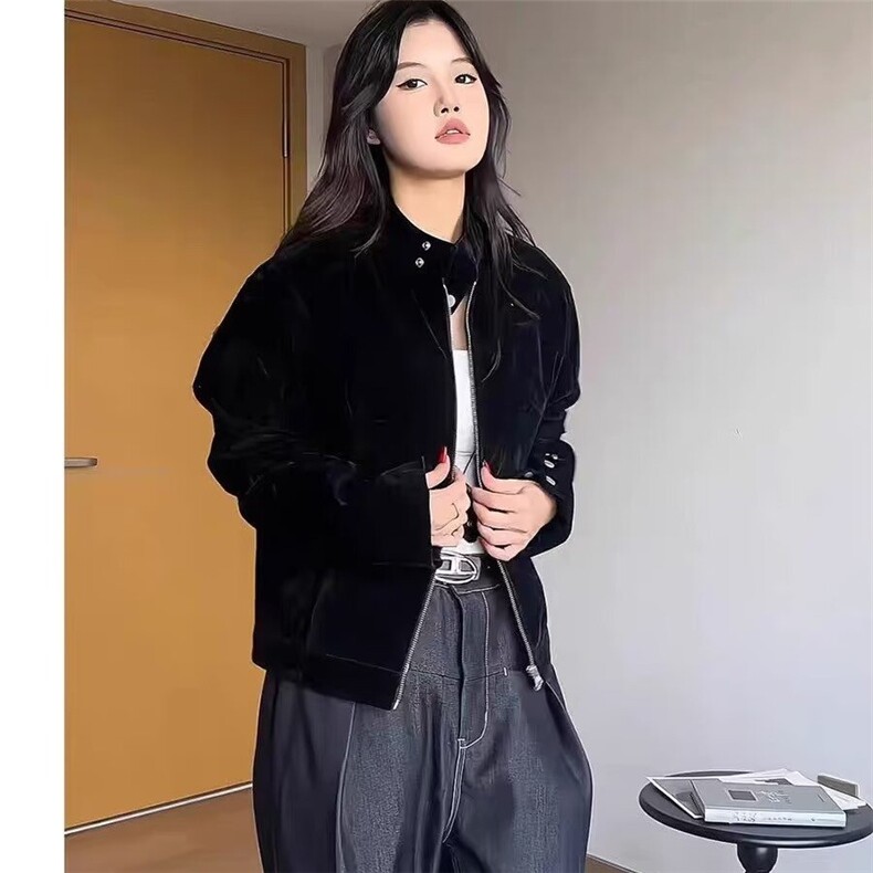 外套女2025年新款春秋新款高级感炸街小个子机车服夹克,女装马甲,星座218-8