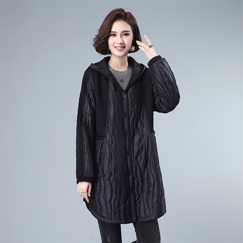 2021秋款时尚女装连帽长款风衣外套,女装风衣,深水步