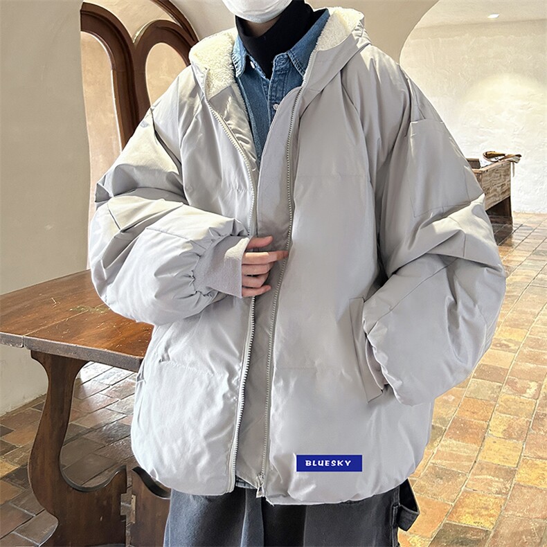 控128加绒面包服男大码羊羔毛棉衣男MY16202-P100图片