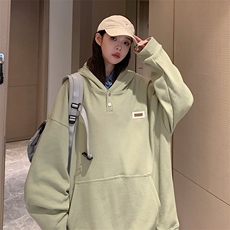 EQ179春季糖果色华夫格连帽套头卫衣女2024新款外套P58，男装卫衣，电商C306-1