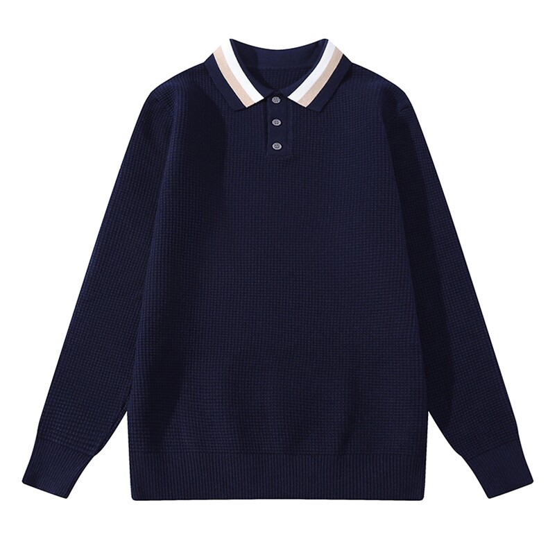 8761-P472025秋季时尚毛衣针织衫衬衫领男士长袖套头，男装针织衫/毛衣，电商A113