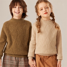 轻柔软糯~baby小山羊绒男女童半高领宽松针织内搭打底衫上衣毛衣，童装儿童羊绒衫，旭泰羊绒