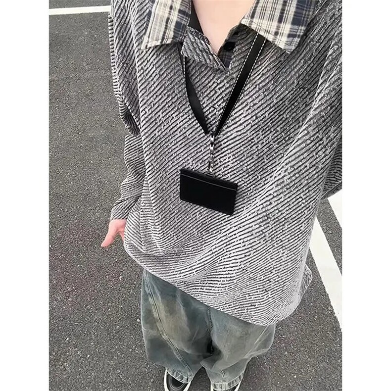 网络图现货潮流新款长袖POLOins时尚文艺慵懒气质上J3266-P40，男装Polo衫，星座715-7