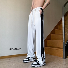 高品质垂感西裤高街小众美式西裤休闲裤男拉链拼色裤子K2306-P60，男装西裤，电商A062