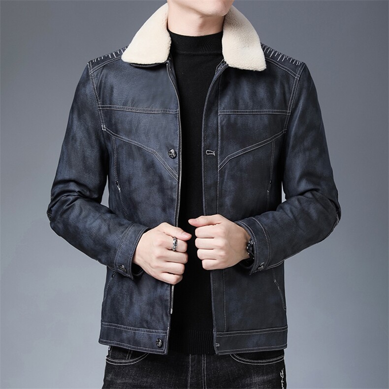 21冬季新款时尚羽绒服休闲宽松翻领外套男士90%白鸭绒ZG3316-P235,男装羽绒服,电商B212（原钱塘6029）