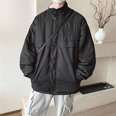 工装棉服外套男冬季潮牌高街刺绣羊羔绒棉袄立领棉衣M527，男装棉衣，星座1116A-1（原606A）