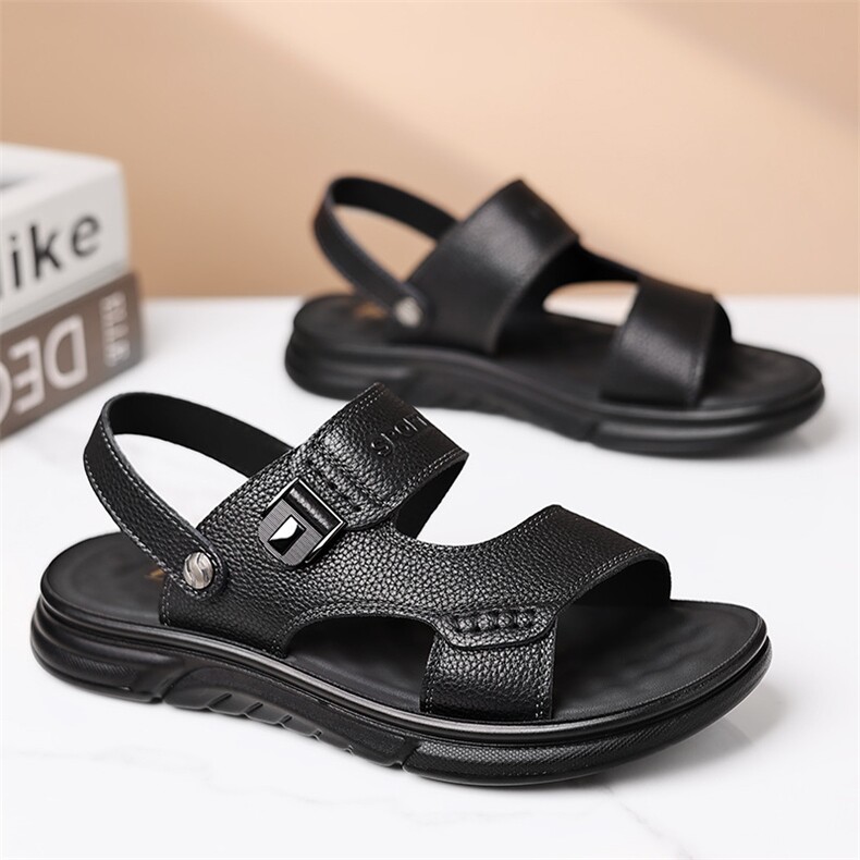 真皮凉鞋男士潮款头层牛皮沙滩鞋男防滑耐磨凉拖鞋男，男鞋凉鞋，电商A223