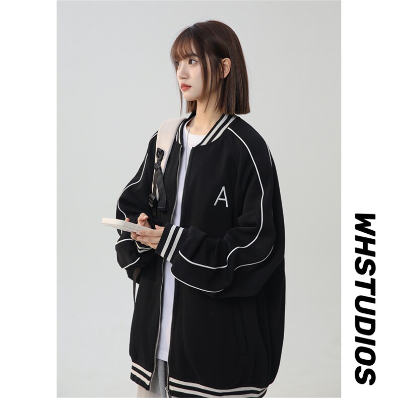 WY208/P75春装新款高品质不起球刺绣卫衣男立领棒球服潮外套,女装卫衣/绒衫,电商基地A050
