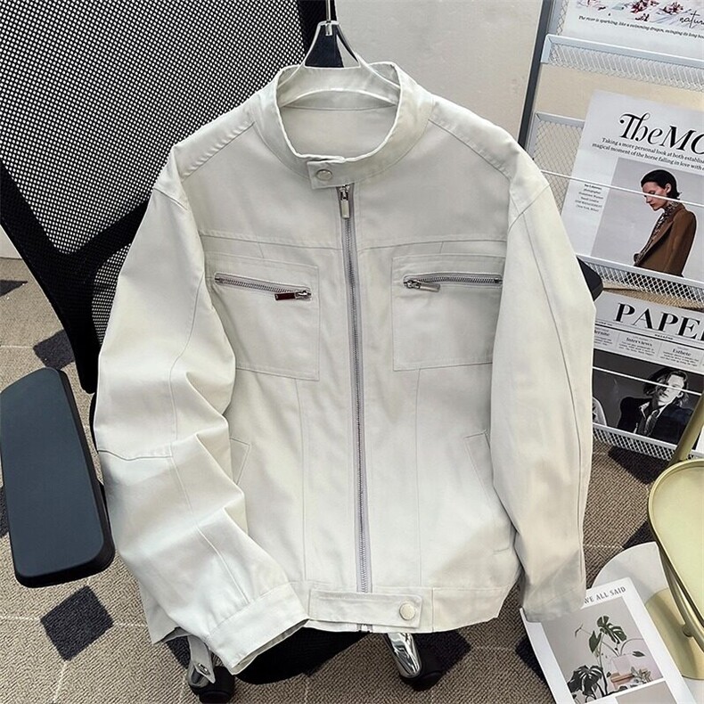 高街帅气夹克男士韩版潮流痞子宽松百搭2025春季ins外套W6348-P68，男装夹克，星座412-2