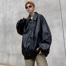 A751-P672023秋季新款潮牌机车服宽松外套美式复古pu皮夹克男，男装夹克，星座512-6