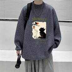 半高领毛衣男大码胖子针织衫毛线衣M18433-P45加绒款-P65，男装针织衫/毛衣，电商A040