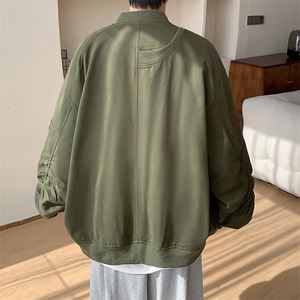 2025秋季新款美式高街飞行夹克男士潮流棒球服外套 D368 P118图片