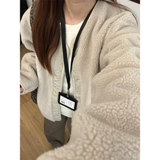 无领摇粒绒外套GS03-P85成分100聚酯纤维，女装短外套，星座1302