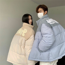 1506/MY97/P75王鹤棣同款灯芯绒拼接宽松男女刺绣情侣棉衣3，男装棉衣，星座1506