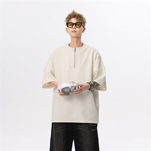 现货 夏新重磅亨利领肌理感短袖T恤宽松潮流男 513 DT3537 P33图片