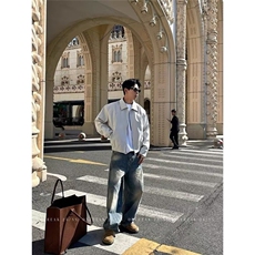 美式复古夹克男潮牌宽松棒球服翻领外套513AJK2399P69，男装夹克，星座513A