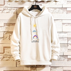 WY2141-P35加绒款-P40纯棉连帽卫衣男大码运动帽衫宽松薄砖墙，男装卫衣，电商A040A