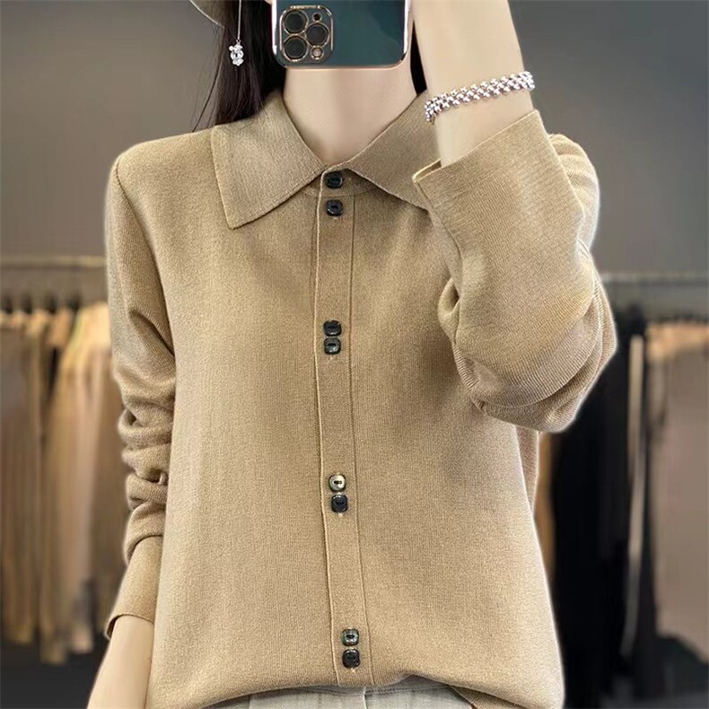 2025年秋季长袖常规款时尚百搭通勤，女装针织衫/毛衣，森墨