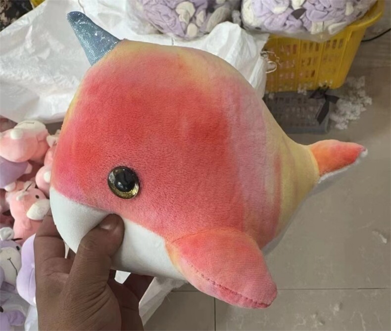 7寸扎染海豚，威威毛绒玩具