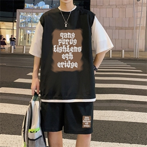 华夫格套装潮流休闲短袖短裤两件套FTZ3059-P55控78图片