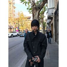 已做货DJK007-特批80自制工装立领原牛牛仔外套，男装工装外套，星座603-2