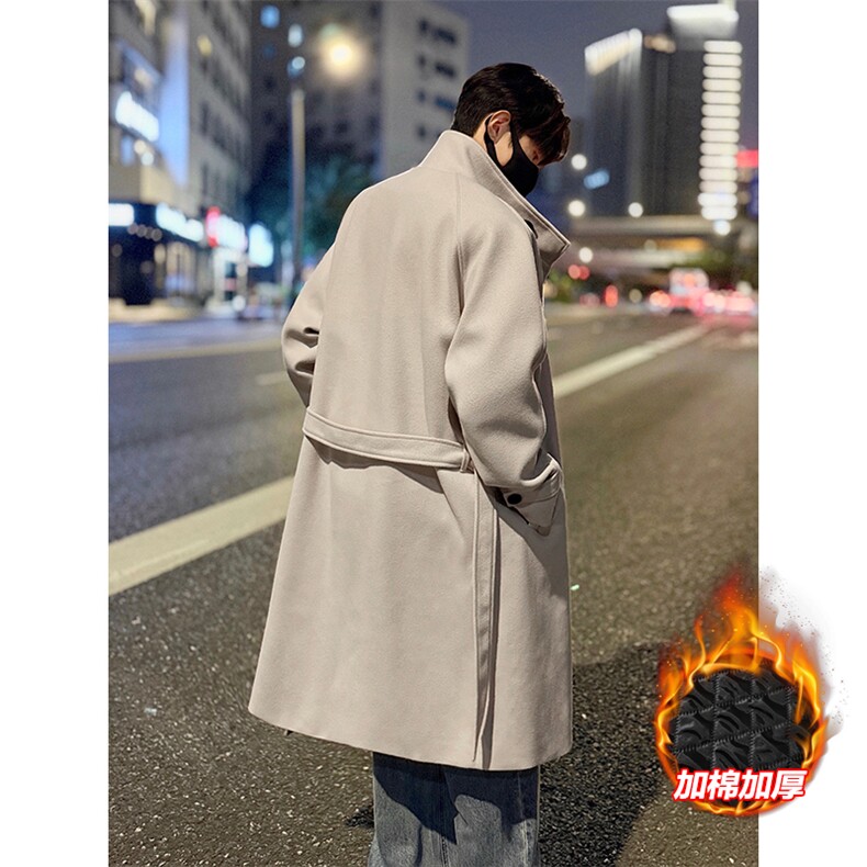 冬季立领毛呢加厚棉衣中长款大衣外套男J5277J加棉-特P105控188,男装棉衣,电商A001