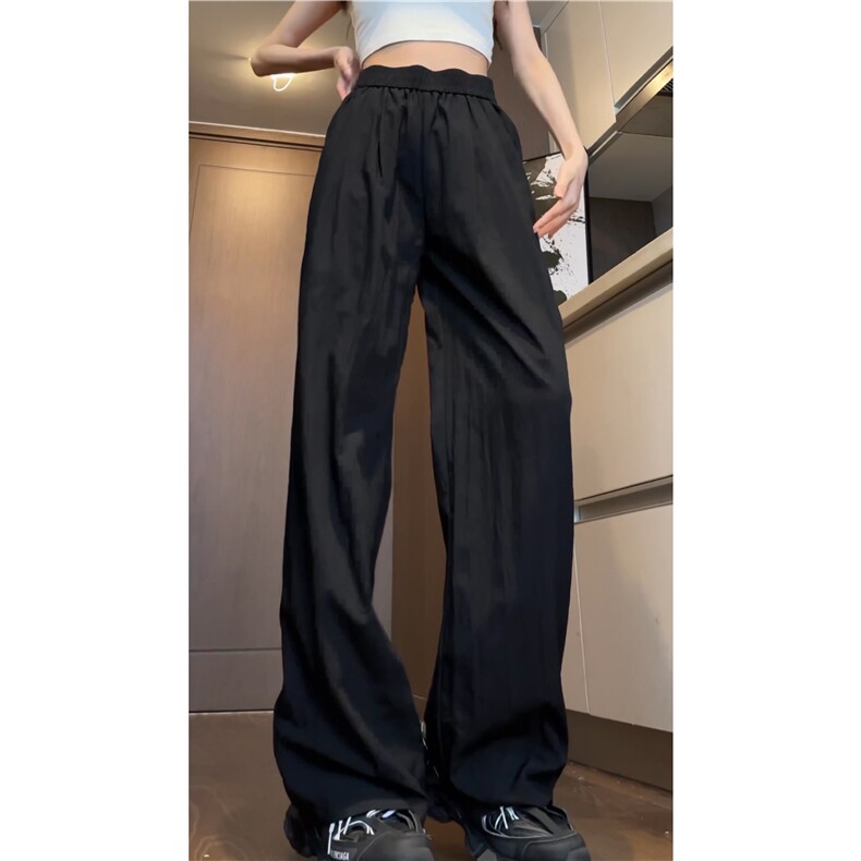 抖音品质夏季新款冰丝薄款宽松直筒休闲裤B315-K24141-特p40控78,男装休闲裤,电商B315