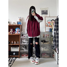 【网图】黑色破洞牛仔裤男夏季薄款美式vibe裤子1007-WWNZ01-P48，男装牛仔裤，星座1007（原301D）