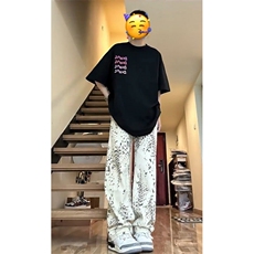 【网图有货】白色豹纹牛仔裤男女美式复古hiphop裤子BK01LL-特P52，男装牛仔裤，星座1007（原301D）