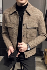 店主风轻熟小伙毛呢夹克休闲宽松修身外套男A236-JK-6015-P130，男装夹克，电商A236