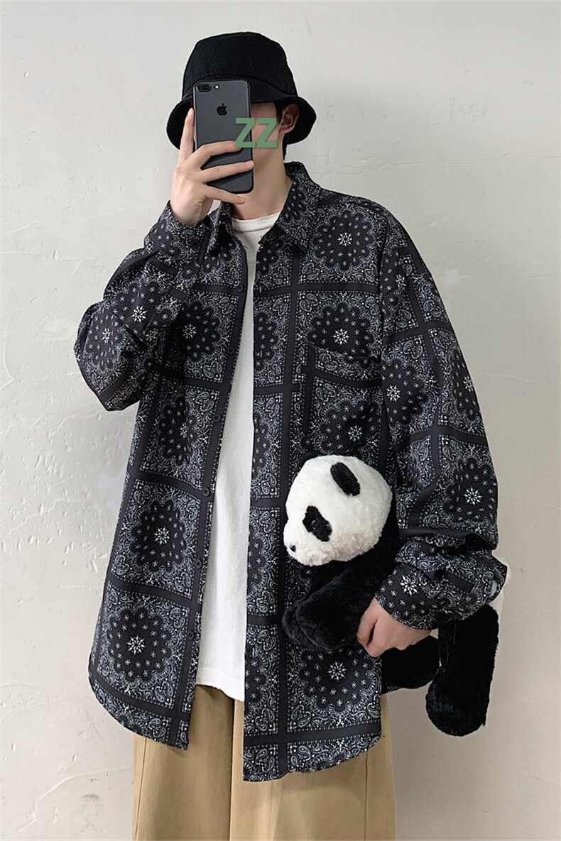 202-7-GC05-P452021春秋季新款男士长袖衬衫男复古民族风,男装衬衫,星座1302