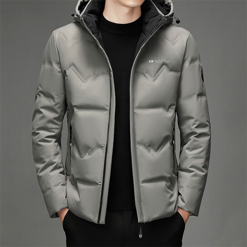 常规连帽羽绒中年男士纯色面包服保暖休闲百搭外套男SJ78233-P265,男装羽绒服,电商B212（原钱塘6029）