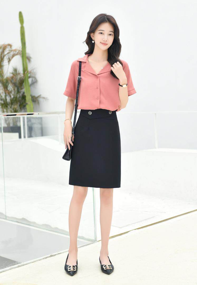 西装裙衬衣套装，女装西装，哈真