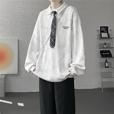 WY5536-P35特控68加领带P40特M-5XL扎染宽松中性卫衣，男装卫衣，电商D232
