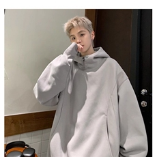 1506/QW130/P47连帽套头卫衣男休闲潮牌百搭美式青少年痞帅复古，男装卫衣，星座1506