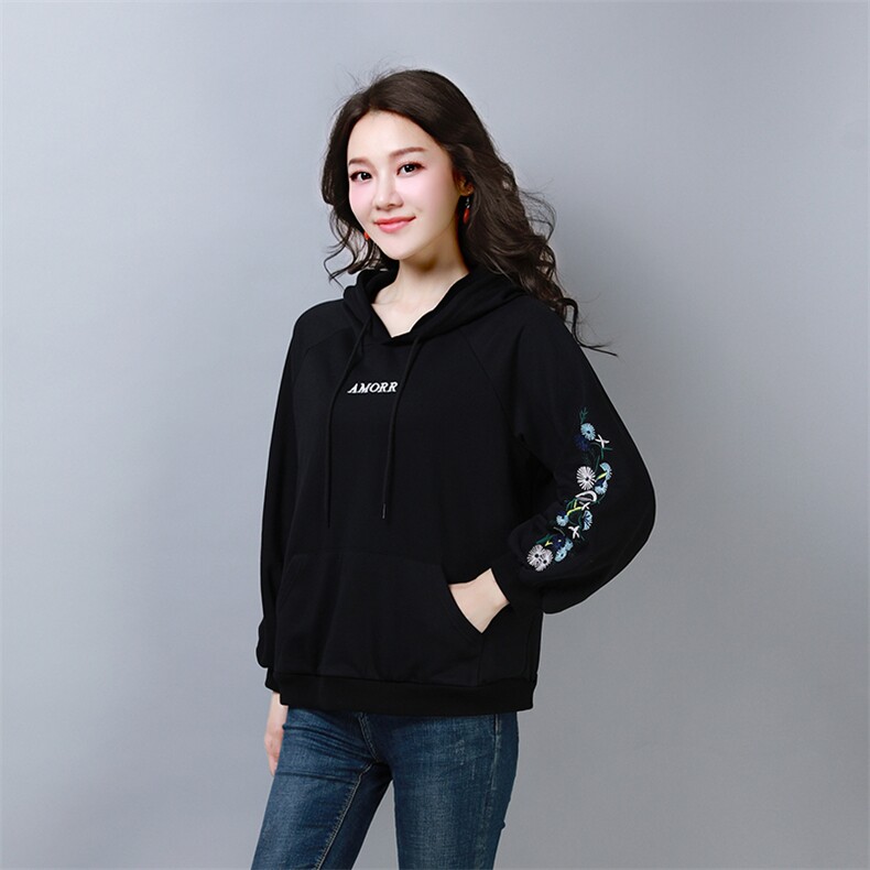 卫衣2024春季套头长袖时尚优雅街头甜美潮流个性简约,女装卫衣/绒衫,姿萝菲