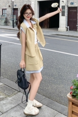 条纹西装裙裤套装两件套2C133-9010-P125-K178，女装套装/套裙，2C133