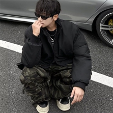 美式复古百搭外套男秋冬小众潮牌设计感痞帅夹克棉服潮MF293-P100，男装夹克，星座412-2