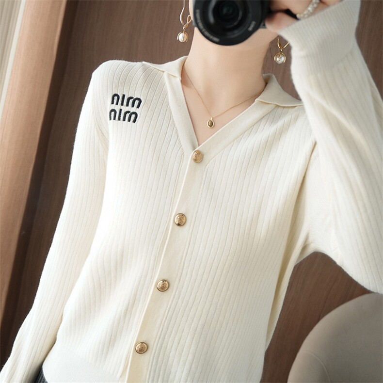 2025年秋季长袖时尚百搭通勤简约休闲针织衫，女装针织衫/毛衣，春韵羊绒