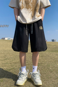 XZ616 夏季新款麂皮绒发泡字母休闲短裤五分裤 TY817 P45控55图片