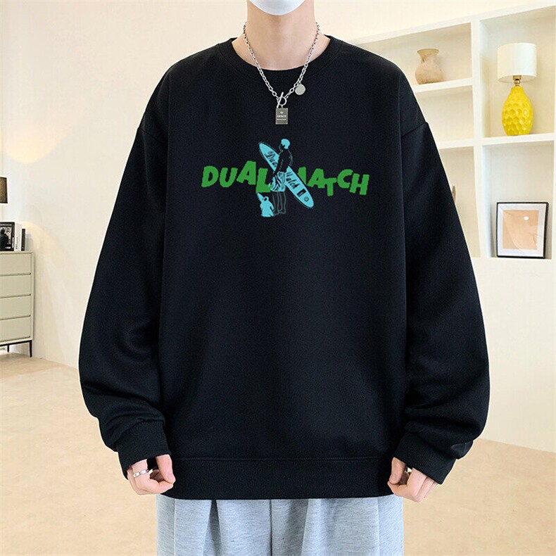 2025新款春秋季男生大码长袖卫衣港风潮牌圆领卫衣男，男装卫衣，星座1206（原A206）