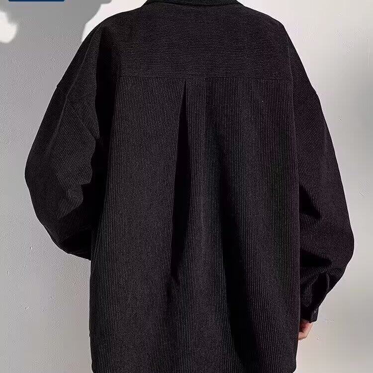 562-P34美式复古工装衬衫男长袖2025春季双层织法肌理高级感,男装衬衫,电商B323A