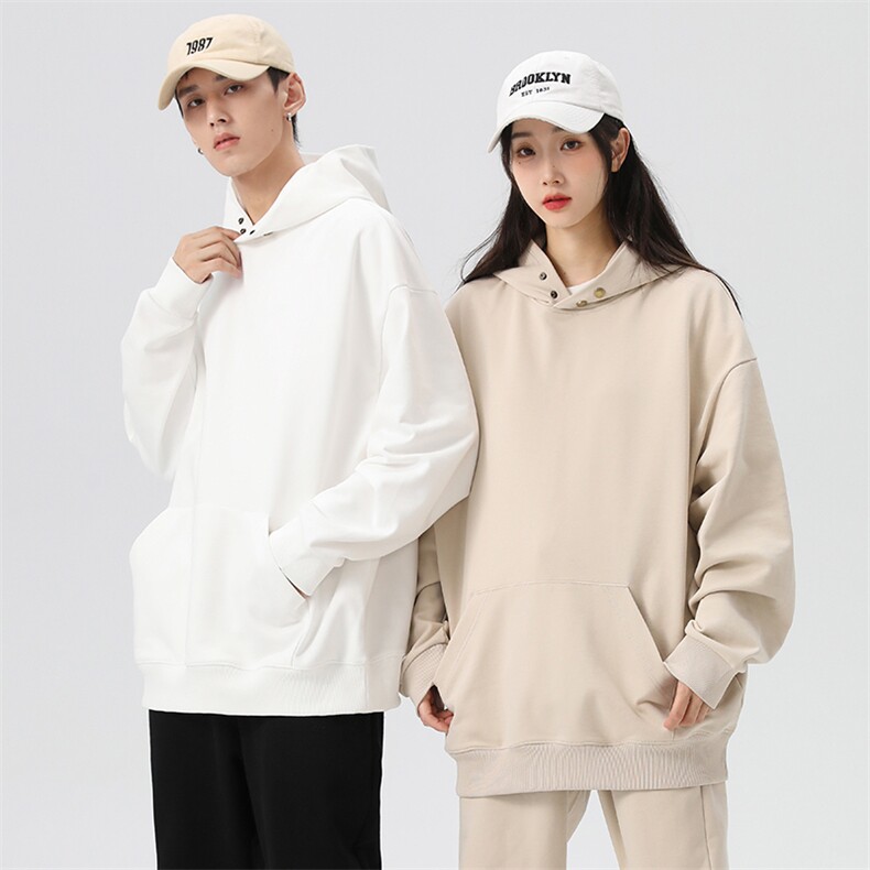 春秋季新品连帽卫衣薄款慵懒风宽松纯色潮牌上衣A305-DF38-P80,男装卫衣,电商B306