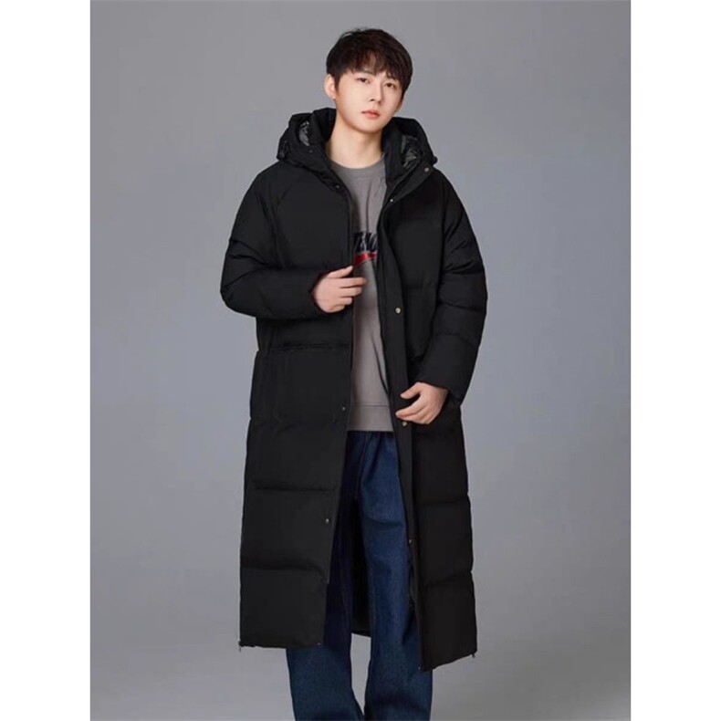 (网图)超长款羽绒服情侣同款加厚宽松休闲潮韩系313B-YJ985-P140,男装羽绒服,星座313B