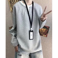 假两件长袖t恤男秋季美式华夫格卫衣重磅硬挺内搭打底衫T839，男装T恤，星座1116A（原606A-3）