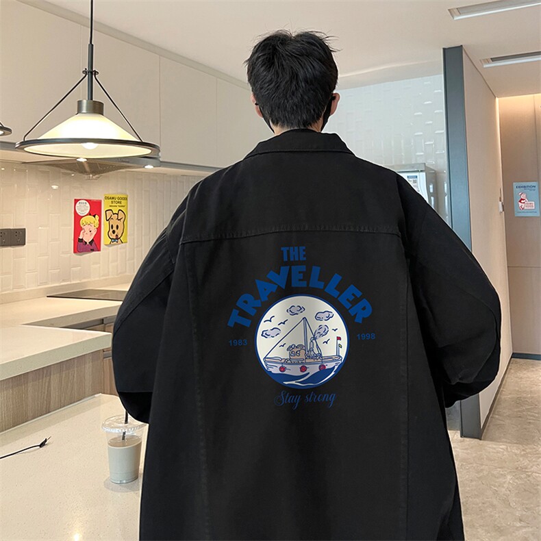 牛仔夹克男大码牛仔外套男茄克NJ77410-P60,男装夹克,电商A040