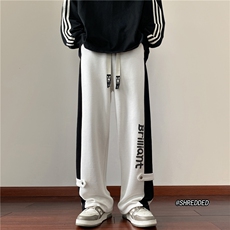 港风秋季新款INS潮流字母印花宽松休闲裤B315-K23491-p60控78，男装休闲裤，电商B315
